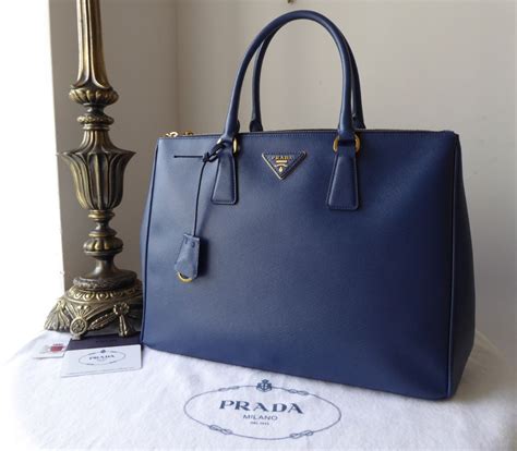 prada saffiano lux bluette tu|Bluette Large Prada Galleria Saffiano Leather Bag .